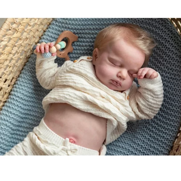 Boneca bebe reborn realista de silicone menino e menina - Imagem 6