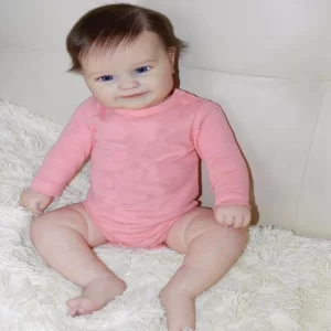 Bebê Reborn de Silicone Macio com Cabelo Implantado – Toque Real e Detalhes Delicados