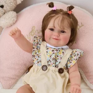 Boneca Bebê Reborn Realista com Cabelo Fio a Fio e Corpo de Silicone