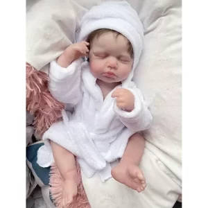 Bebê Reborn Silicone Macio com Cabelos Fio a Fio Realistas