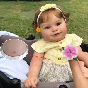 Reborn Realista Silicone com Cabelo Implante e Traços de Bebê de Verdade