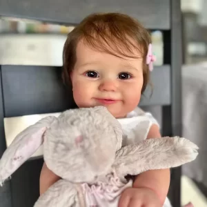Reborn Realista Silicone com Cabelo Implante e Traços de Bebê de Verdade