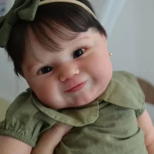 Boneca Bebê Reborn Realista com Cabelo Fio a Fio e Corpo de Silicone